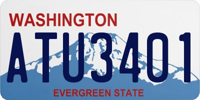 WA license plate ATU3401
