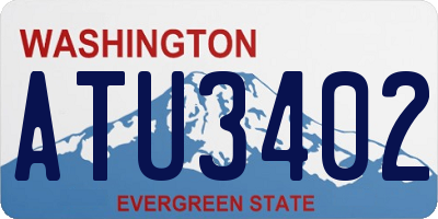 WA license plate ATU3402