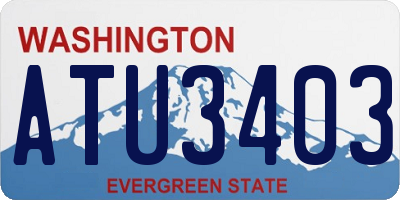 WA license plate ATU3403