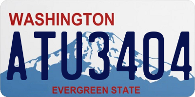 WA license plate ATU3404