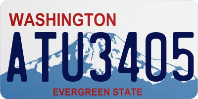 WA license plate ATU3405