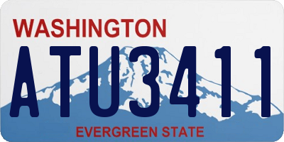 WA license plate ATU3411