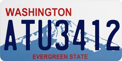 WA license plate ATU3412