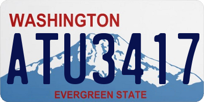 WA license plate ATU3417