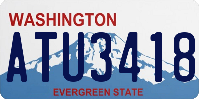 WA license plate ATU3418