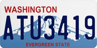 WA license plate ATU3419