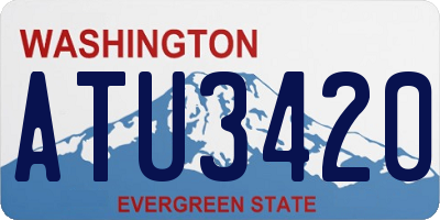 WA license plate ATU3420