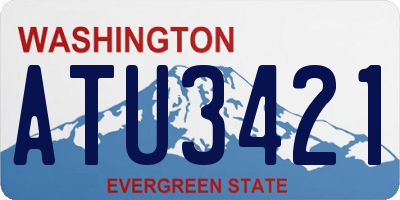 WA license plate ATU3421
