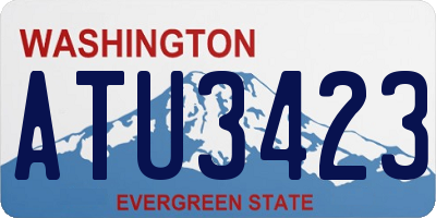 WA license plate ATU3423