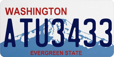 WA license plate ATU3433