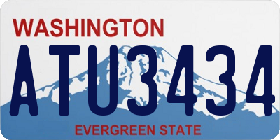 WA license plate ATU3434