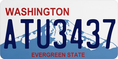 WA license plate ATU3437