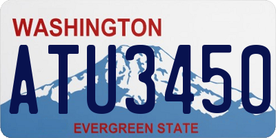 WA license plate ATU3450