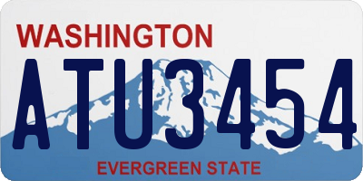 WA license plate ATU3454