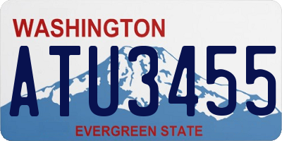 WA license plate ATU3455