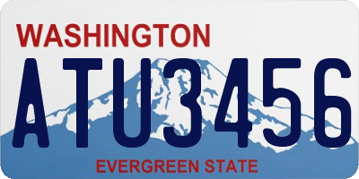 WA license plate ATU3456