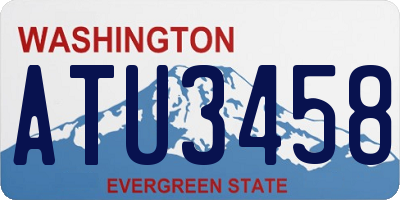 WA license plate ATU3458