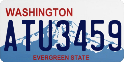 WA license plate ATU3459