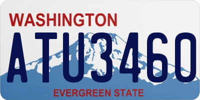 WA license plate ATU3460