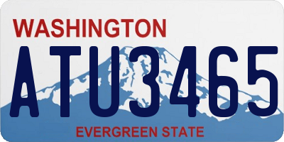 WA license plate ATU3465