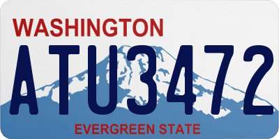 WA license plate ATU3472