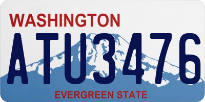 WA license plate ATU3476