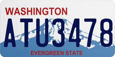 WA license plate ATU3478