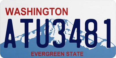 WA license plate ATU3481