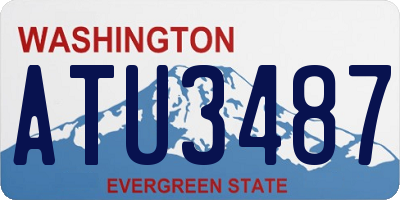 WA license plate ATU3487