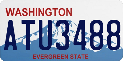 WA license plate ATU3488