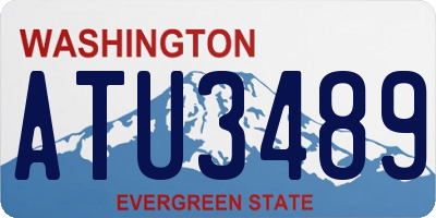 WA license plate ATU3489
