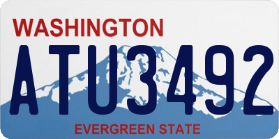 WA license plate ATU3492