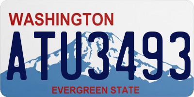 WA license plate ATU3493