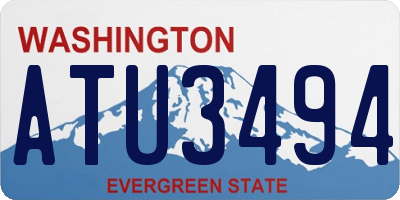 WA license plate ATU3494