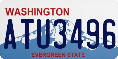 WA license plate ATU3496