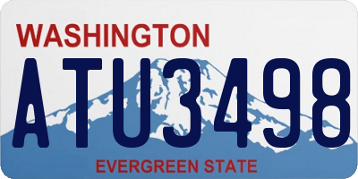 WA license plate ATU3498