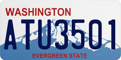 WA license plate ATU3501