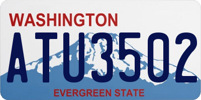 WA license plate ATU3502