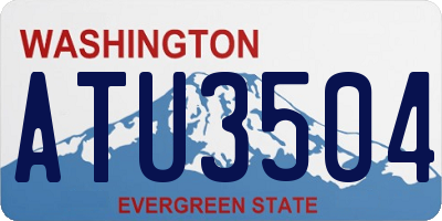 WA license plate ATU3504