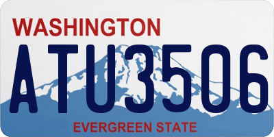WA license plate ATU3506