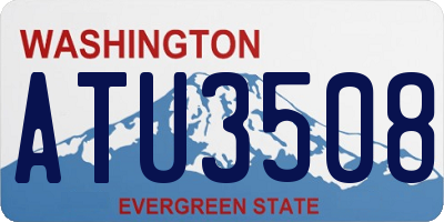 WA license plate ATU3508