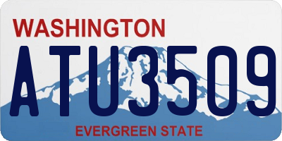 WA license plate ATU3509