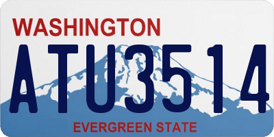 WA license plate ATU3514