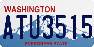 WA license plate ATU3515