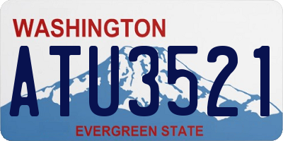 WA license plate ATU3521