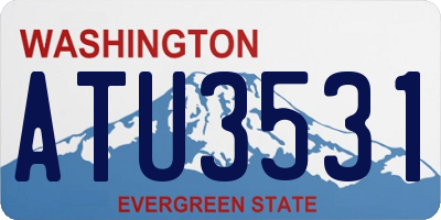 WA license plate ATU3531