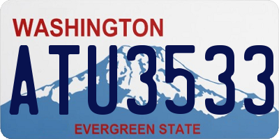 WA license plate ATU3533