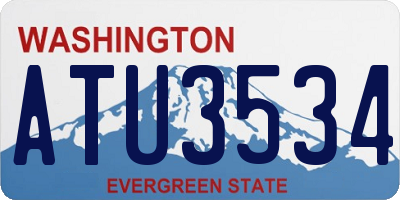 WA license plate ATU3534