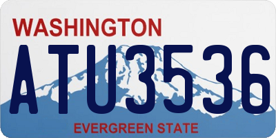 WA license plate ATU3536
