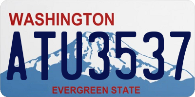 WA license plate ATU3537